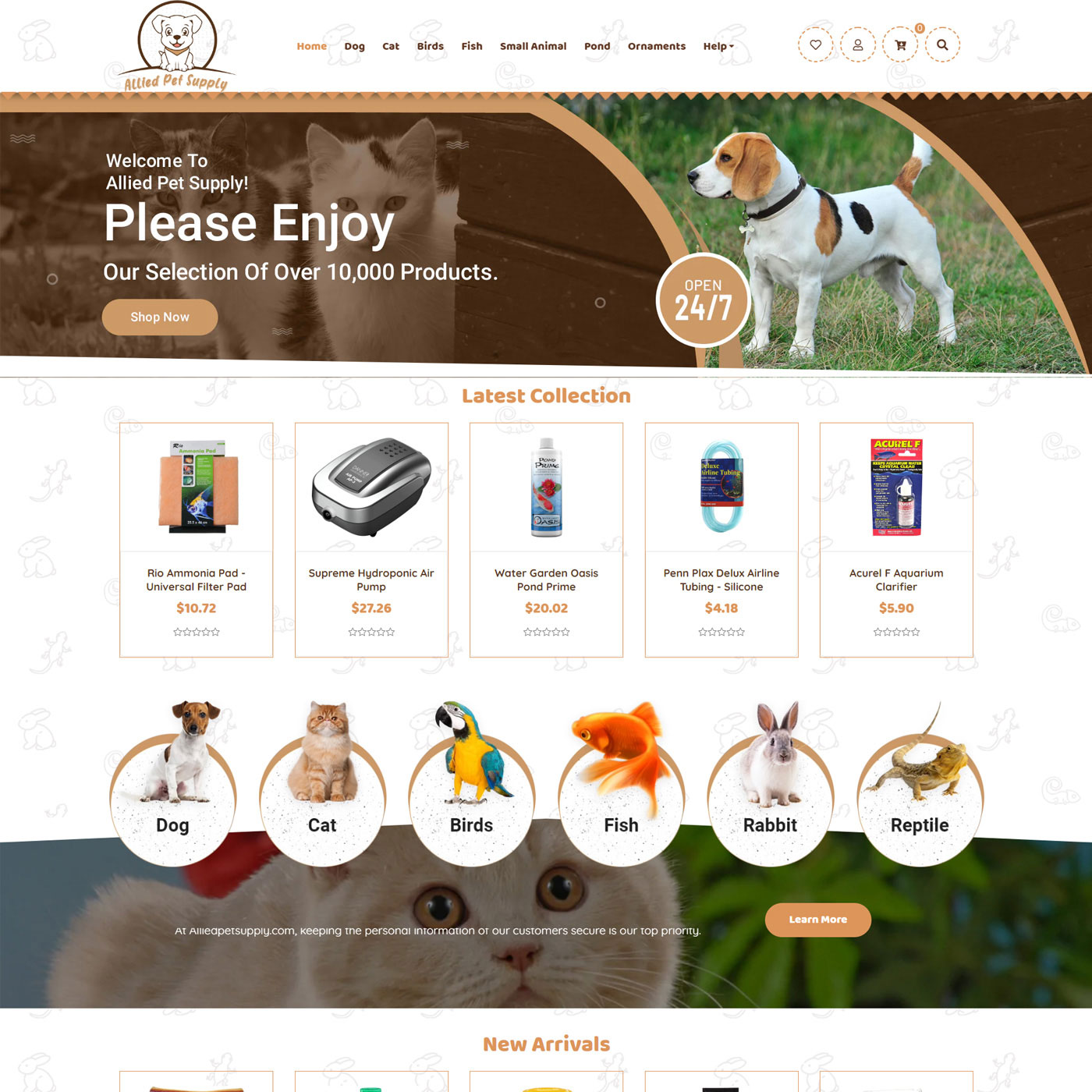 Allied Pet Supply Ecommerce Website for Sale - Professional Pet Distribution Business